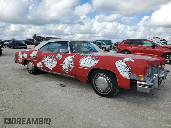 1973 Cadillac Eldorado z VIN 6L67S30429866, wystawiony jako Copart lot #87187334 z przebiegiem 94 585 mil mil oraz Szkoda całkowita • Salvage title. Historia ofert i sprzedaży dostępna na DreamBid. Obrazek 4.