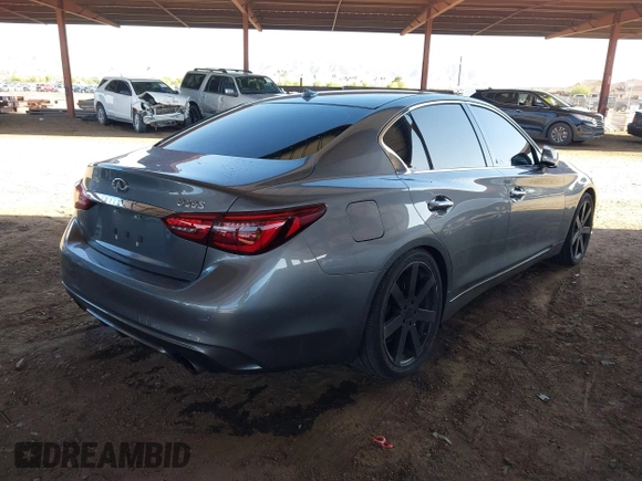 2020 Infiniti Q50 Luxe with VIN JN1EV7AP8LM200197, listed as a IAAI auction lot 42270721 with 66,978 mi miles and . Bid and sale history available at DreamBid. Image 4.