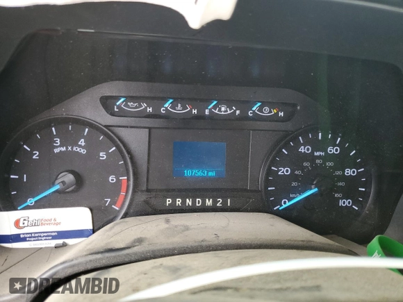 2020 Ford F-250 XL with VIN 1FT7W2A65LEE81978, listed as a Copart auction lot 70580054 with 107,563 mi miles and Salvage title. Bid and sale history available at DreamBid. Image 9.