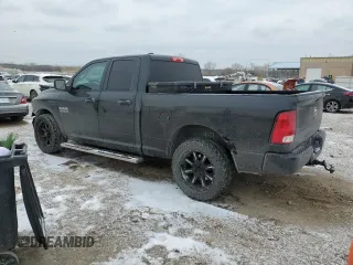 2018 Ram 1500 Express with VIN 1C6RR6FG1JS127115, listed as a Copart auction lot 43017055 with 87,487 mi miles and Salvage title. Bid and sale history available at DreamBid. Image 2.