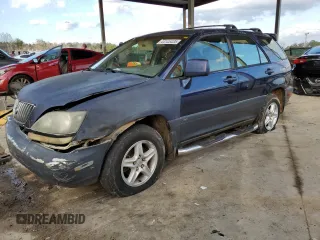 2001 Lexus RX 300 with VIN JTJGF10U410086319, listed as a Copart auction lot 44145435 with 223,533 mi miles and Salvage Title. Bid and sale history available at carsss.com. Image 1.