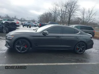 2023 Genesis G70 3.3T with VIN KMTG54TEXPU107334, listed as a IAAI auction lot 41565440 with 19,816 mi miles and . Bid and sale history available at carsss.com. Image 14.