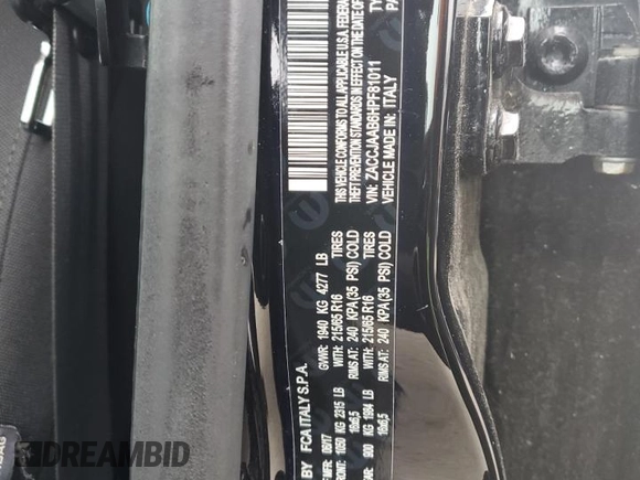2017 Jeep Renegade Sport with VIN ZACCJAAB6HPF81011, listed as a Copart auction lot 55580935 with 150,743 mi miles and Salvage title. Bid and sale history available at DreamBid. Image 12.