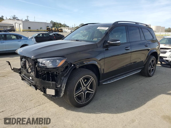 2024 Mercedes-Benz GLS 450 with VIN 4JGFF5KE6RB090122, listed as a Copart auction lot 50032695 with 7,698 mi miles and Salvage Title. Bid and sale history available at DreamBid. Image 1.