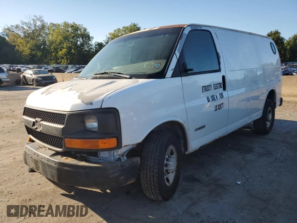 2006 Chevrolet Express Cargo Van with VIN 1GCGG25VX61170461, listed as a Copart auction lot 71041014 with Not Provided miles and Non Repairable. Bid and sale history available at carsss.com. Image 1.