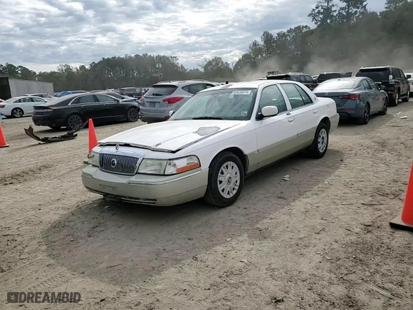 2004 Mercury Grand Marquis GS with VIN 2MEFM74WX4X671297, listed as a Copart auction lot 83635874 with 141,477 mi miles and Salvage Title. Bid and sale history available at carsss.com. Image 10.