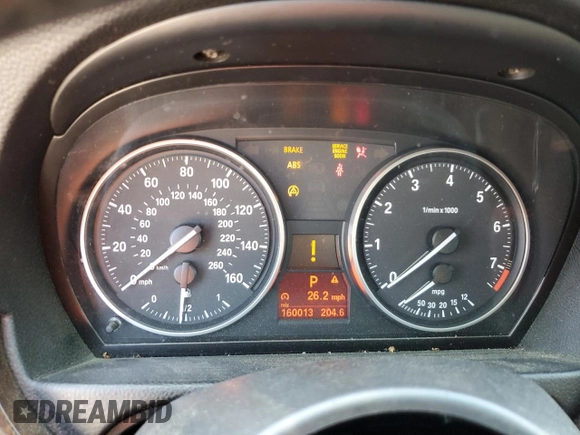 2008 BMW 3 Series 328i with VIN WBAVC53508FZ86430, listed as a Copart auction lot 55310805 with 160,013 mi miles and Salvage Title. Bid and sale history available at DreamBid. Image 9.