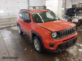 2019 Jeep Renegade Sport with VIN ZACNJBAB0KPK37256, listed as a IAAI auction lot 41629710 with NaN miles. Bid and sale history available at carsss.com. Image 1.