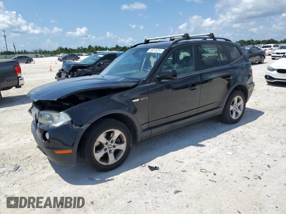 2007 BMW X3 3.0si with VIN WBXPC93447WF15699, listed as a Copart auction lot 66615254 with 105,166 mi miles and Salvage Title. Bid and sale history available at DreamBid. Image 1.
