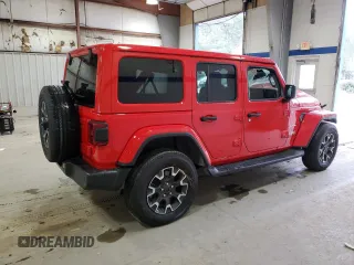2024 Jeep Wrangler Sahara z VIN 1C4PJXEG8RW246069, wystawiony jako Copart lot #84146804 z przebiegiem 6 419 mil mil oraz Szkoda całkowita • Salvage title. Historia ofert i sprzedaży dostępna na DreamBid. Obrazek 3.