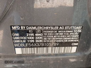 2007 Mercedes-Benz E 350 z VIN WDBUF56X37B105789, wystawiony jako IAAI lot #42010158 z przebiegiem Nie podano mil oraz . Historia ofert i sprzedaży dostępna na DreamBid. Obrazek 9.