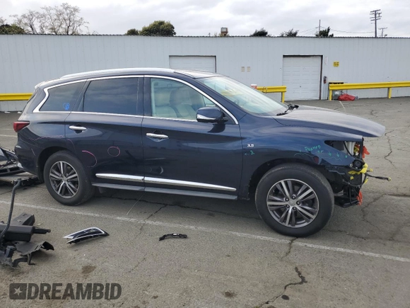 2017 Infiniti QX60 with VIN 5N1DL0MM1HC560489, listed as a Copart auction lot 50900225 with 59,091 mi miles and Salvage Title. Bid and sale history available at carsss.com. Image 4.