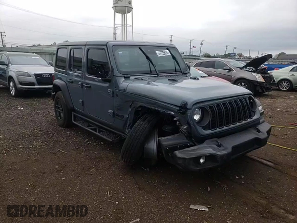 2024 Jeep Wrangler Sport S with VIN 1C4PJXDG1RW305304, listed as a Copart auction lot 57555635 with 5,705 mi miles and Salvage title. Bid and sale history available at DreamBid. Image 15.