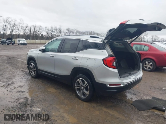2021 GMC Terrain SLT with VIN 3GKALVEV2ML332953, listed as a IAAI auction lot 41112119 with 84,344 mi miles and . Bid and sale history available at carsss.com. Image 3.