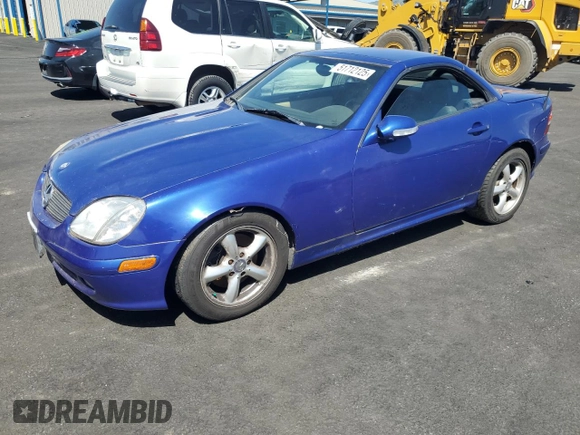 2001 Mercedes-Benz SLK 230/320 z VIN WDBKK65F71F221756, wystawiony jako Copart lot #51712125 z przebiegiem 194 101 mil mil oraz Czysty tytuł • Clean title. Historia ofert i sprzedaży dostępna na DreamBid. Obrazek 1.