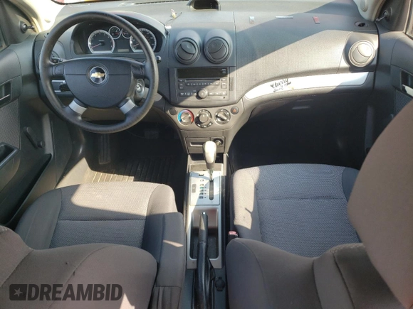 2010 Chevrolet Aveo 1LT with VIN KL1TD5DEXAB118316, listed as a Copart auction lot 58219795 with 63,305 mi miles and Salvage title. Bid and sale history available at DreamBid. Image 8.