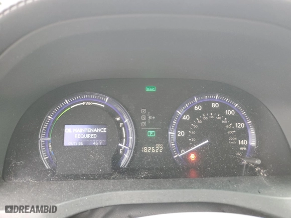 2010 Lexus HS 250h with VIN JTHBB1BA1A2037738, listed as a Copart auction lot 49713175 with 182,622 mi miles and Salvage Title. Bid and sale history available at carsss.com. Image 9.