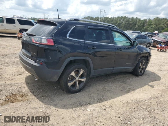 2019 Jeep Cherokee Limited with VIN 1C4PJLDX8KD313071, listed as a Copart auction lot 57780165 with 106,344 mi miles and Clean title. Bid and sale history available at DreamBid. Image 3.