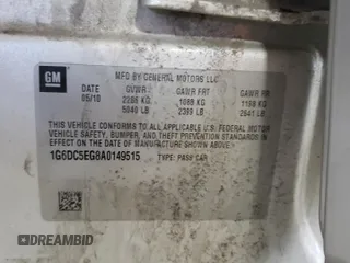 2010 Cadillac CTS Sedan with VIN 1G6DC5EG8A0149515, listed as a Copart auction lot 48937245 with 118,002 mi miles and Salvage Title. Bid and sale history available at carsss.com. Image 13.
