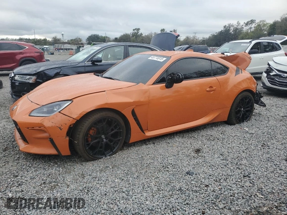 2023 Toyota GR86 10th Anniversary Special Edition with VIN JF1ZNBG13P9755173, listed as a Copart auction lot 45774915 with 6,934 mi miles and Salvage Title. Bid and sale history available at carsss.com. Image 1.