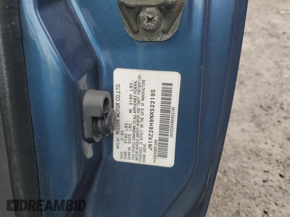 1992 Nissan 300ZX z VIN JN1RZ26H9NX522195, wystawiony jako Copart lot #88170195 z przebiegiem 104 669 mil mil oraz Szkoda całkowita • Salvage title. Historia ofert i sprzedaży dostępna na DreamBid. Obrazek 12.