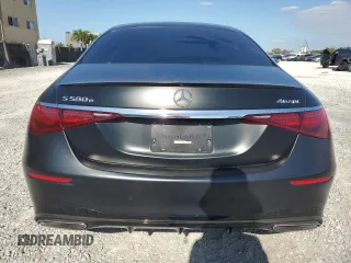 2024 Mercedes-Benz S 580e with VIN W1K6G6KBXRA276299, listed as a Copart auction lot 52619025 with 22,364 mi miles and Salvage Title. Bid and sale history available at DreamBid. Image 6.