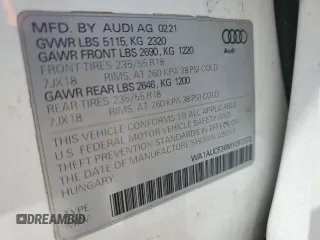 2021 Audi Q3 Premium z VIN WA1AUCF36M1097372, wystawiony jako Copart lot #49161505 z przebiegiem Nie podano mil oraz Czysty tytuł • Clean title. Historia ofert i sprzedaży dostępna na DreamBid. Obrazek 13.