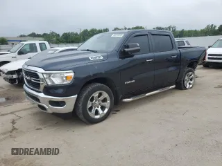 2019 Ram 1500 Big Horn with VIN 1C6SRFFTXKN606504, listed as a Copart auction lot 60973235 with 112,551 mi miles and Salvage title. Bid and sale history available at DreamBid. Image 1.