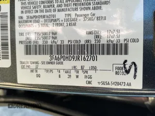 2018 Ford Fusion SE with VIN 3FA6P0HD9JR162701, listed as a Copart auction lot 41845814 with 160,219 mi miles. Bid and sale history available at carsss.com. Image 10.