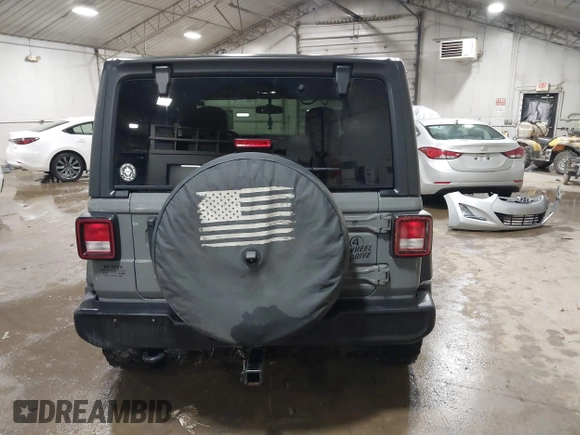 2021 Jeep Wrangler Sport S with VIN 1C4GJXAN7MW647786, listed as a IAAI auction lot 41685775 with 31,907 mi miles and . Bid and sale history available at DreamBid. Image 16.