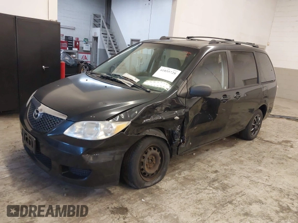 2005 Mazda MPV LX z VIN JM3LW28A050553797, wystawiony jako IAAI lot #41855728 z przebiegiem 180 861 mil mil oraz . Historia ofert i sprzedaży dostępna na DreamBid. Obrazek 2.
