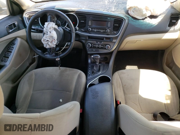 2015 Kia Optima LX with VIN KNAGM4A75F5537767, listed as a Copart auction lot 61660814 with Not Provided miles and Salvage Title. Bid and sale history available at DreamBid. Image 8.