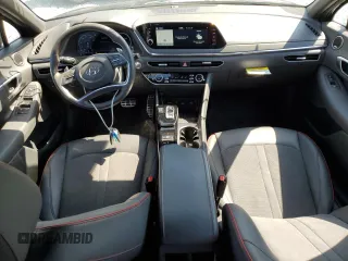 2021 Hyundai Sonata SEL Plus with VIN 5NPEJ4J27MH124513, listed as a Copart auction lot 60113514 with 25,378 mi miles and Salvage Title. Bid and sale history available at DreamBid. Image 8.