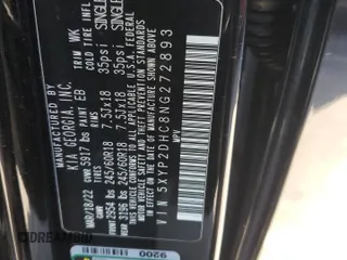 2022 Kia Telluride LX с VIN 5XYP2DHC8NG272893, выставлен на аукционе Copart как лот 51962465 с пробегом 15 996 миль миль и Списание • Salvage title. История ставок и продаж доступна на DreamBid. Изображение 12.