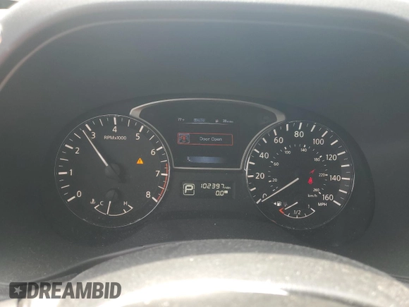 2015 Nissan Pathfinder SV with VIN 5N1AR2MM8FC654587, listed as a Copart auction lot 55139465 with 102,397 mi miles and Salvage Title. Bid and sale history available at carsss.com. Image 9.