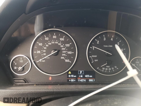 2013 BMW 3 Series 320i with VIN WBA3B1C56DF462132, listed as a Copart auction lot 50185695 with 114,274 mi miles and Salvage Title. Bid and sale history available at carsss.com. Image 9.