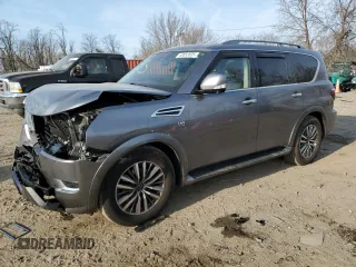 2021 Nissan Armada SL with VIN JN8AY2BB8M9793254, listed as a Copart auction lot 48853805 with 85,755 mi miles and Salvage Title. Bid and sale history available at carsss.com. Image 1.