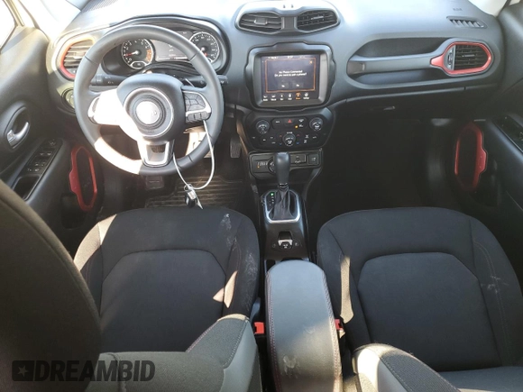 2023 Jeep Renegade Trailhawk z VIN ZACNJDC12PPP65419, wystawiony jako Copart lot #57456055 z przebiegiem 28 599 mil mil oraz Szkoda całkowita • Salvage title. Historia ofert i sprzedaży dostępna na DreamBid. Obrazek 8.