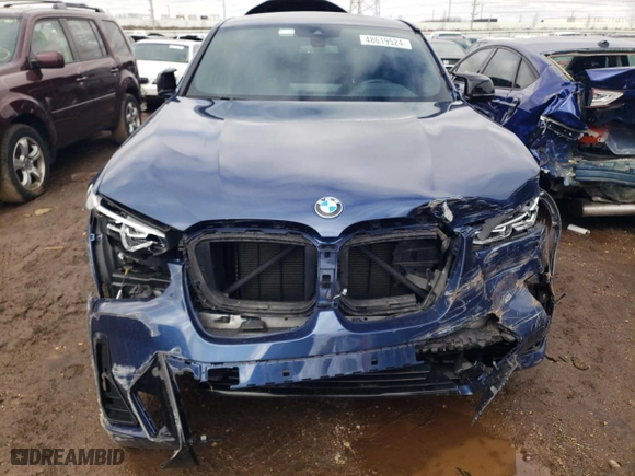 2022 BMW X4 M40i with VIN 5UX43DT01N9K07493, listed as a Copart auction lot 48619524 with 42,948 mi miles and Salvage Title. Bid and sale history available at carsss.com. Image 5.