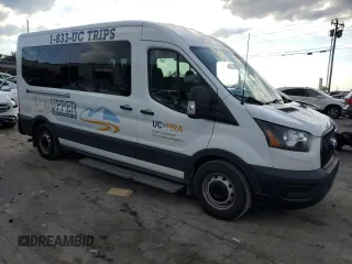 2021 Ford Transit with VIN 1FDAX2CG2MKA23709, listed as a Copart auction lot 74054214 with 105,503 mi miles and Salvage Title. Bid and sale history available at DreamBid. Image 4.