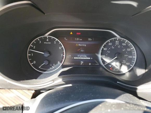 2018 Nissan Maxima SV with VIN 1N4AA6AP0JC370970, listed as a Copart auction lot 46621205 with 77,856 mi miles and Salvage Title. Bid and sale history available at carsss.com. Image 9.