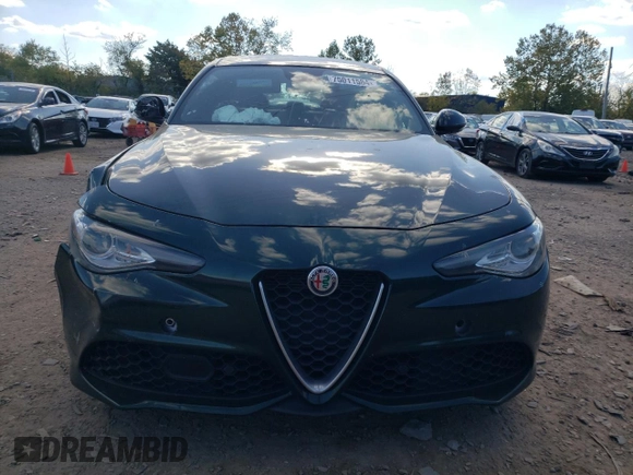 2020 Alfa Romeo Giulia Ti with VIN ZARFANBN7L7630175, listed as a Copart auction lot 75011584 with 0 mi miles and Salvage Title. Bid and sale history available at carsss.com. Image 5.