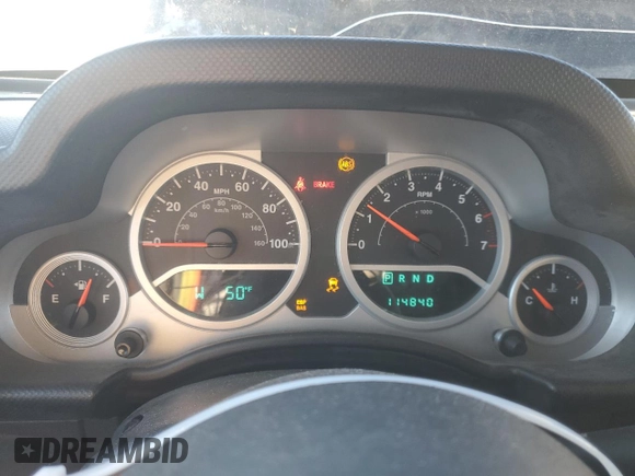2010 Jeep Wrangler Rubicon with VIN 1J4BA6D10AL203265, listed as a Copart auction lot 79570754 with 114,840 mi miles and Salvage title. Bid and sale history available at DreamBid. Image 9.