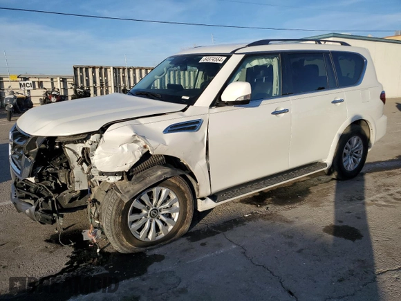 2023 Nissan Armada SV with VIN JN8AY2AC7P9182727, listed as a Copart auction lot 84974564 with 42,959 mi miles and Salvage Title. Bid and sale history available at carsss.com. Image 1.