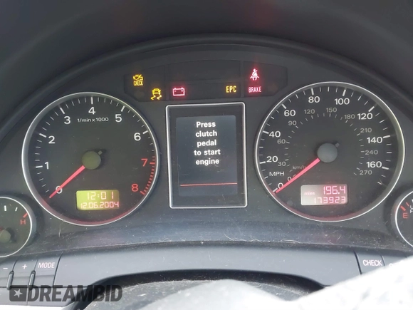 2005 Audi A4 2.0T with VIN WAUDF68E25A452212, listed as a IAAI auction lot 41487256 with 173,923 mi miles. Bid and sale history available at carsss.com. Image 7.