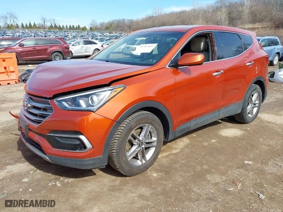2017 Hyundai Santa Fe Sport 2.4L with VIN 5XYZTDLB9HG439478, listed as a IAAI auction lot 41767857 with 160,937 mi miles. Bid and sale history available at carsss.com. Image 2.