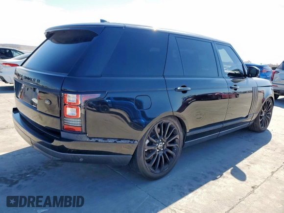 2017 Land Rover Range Rover with VIN SALGS5FE0HA347500, listed as a Copart auction lot 46118235 with 104,637 mi miles and Clean title. Bid and sale history available at DreamBid. Image 3.