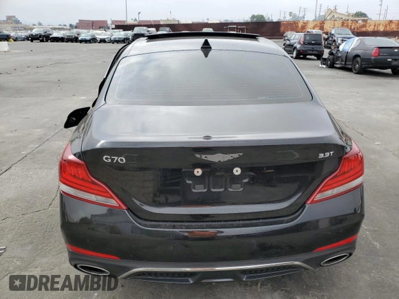 2019 Genesis G70 3.3T Advanced with VIN KMTG34LE0KU037714, listed as a Copart auction lot 69342024 with 55,490 mi miles and Salvage Title. Bid and sale history available at carsss.com. Image 6.