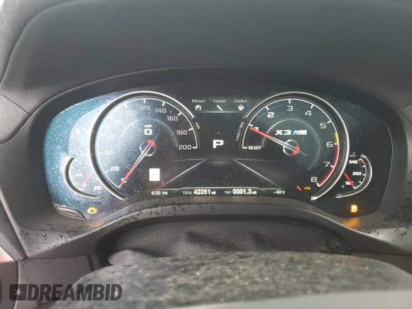 2020 BMW X3 M Competition with VIN 5YMTS0C06LLT10876, listed as a Copart auction lot 78739994 with 42,351 mi miles and Salvage title. Bid and sale history available at DreamBid. Image 9.