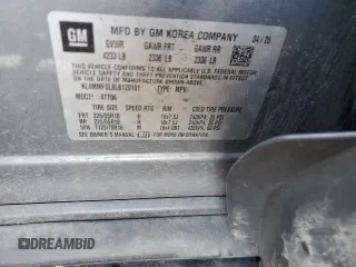 2020 Buick Encore GX Essence с VIN KL4MMFSL8LB120101, выставлен на аукционе Copart как лот 48855995 с пробегом 56 913 миль миль и Списание • Salvage title. История ставок и продаж доступна на DreamBid. Изображение 14.